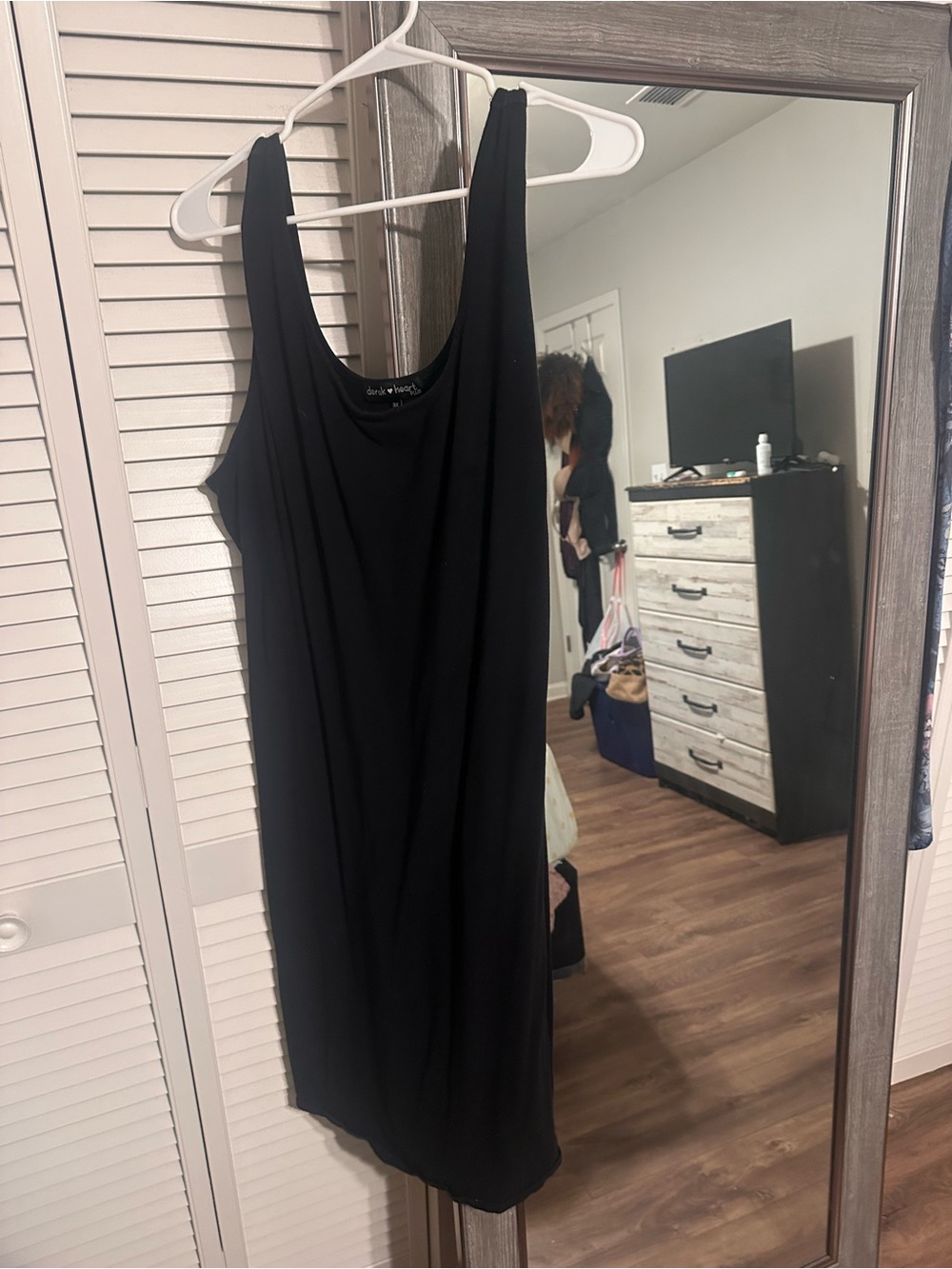 Black Sleeveless Scoop Neck Dress - Women
